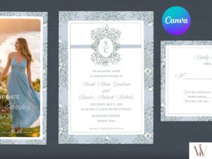 Vintage Blooms Wedding Invitation Template