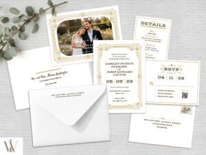 Western Chic Wedding Invitation Template